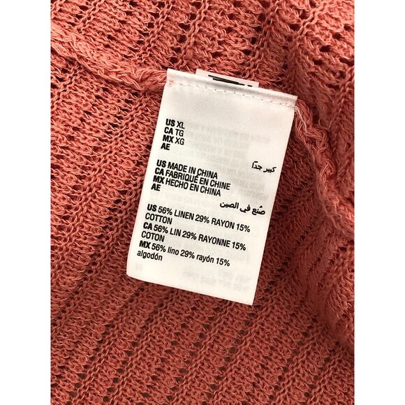 Alfani Women's X-Large 3/4 Sleeve Open Front Cardigan Coral NEW - Picture 5 of 6